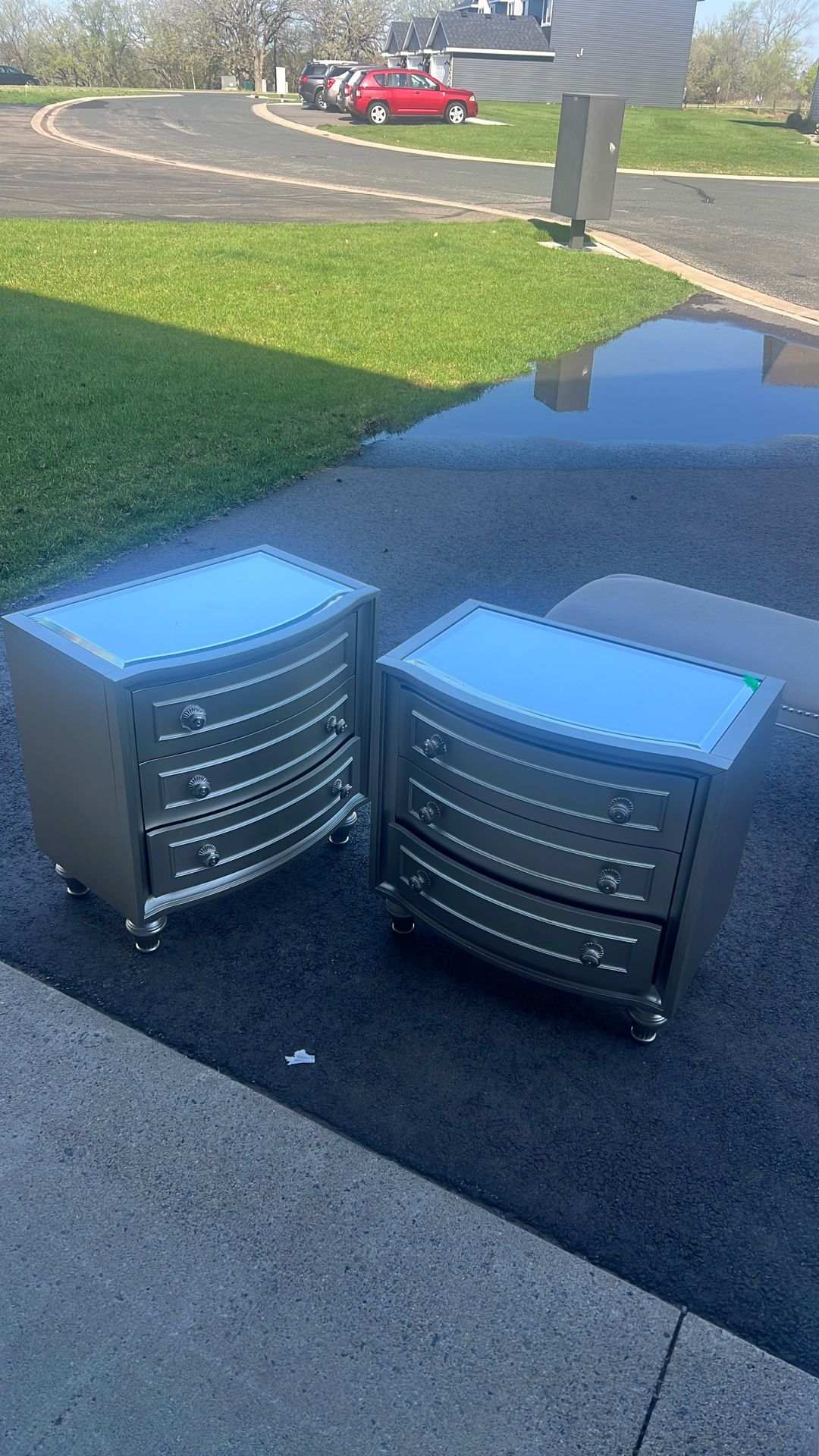 Night Stands, Coffee Tables And Dresser With Mirror