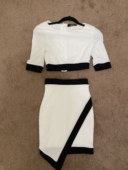Lulu’s white dress 2 piece set sz xs