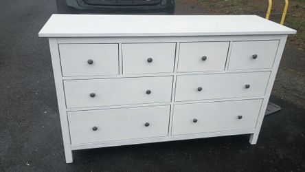 Glossy white IKEA Hemnes Dresser. Delivery available for an extra fee