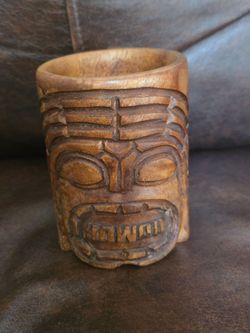 Antique Hand-carved Tiki Mug