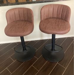 Set of 2  Swivel Bar Stools .