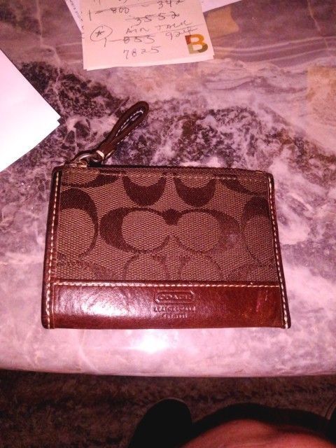 Small Coach Keychain Wallet, New