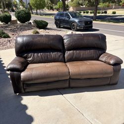 Leather Reclining Couch