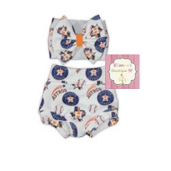 Housto Astros Set Headwrap And Bummie