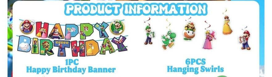 Super Mario Bros Birthday Decorations