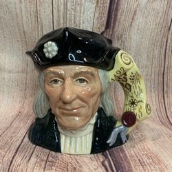 Royal Doulton 1991 Christopher Columbus D 6891 Toby Mug 7.5”