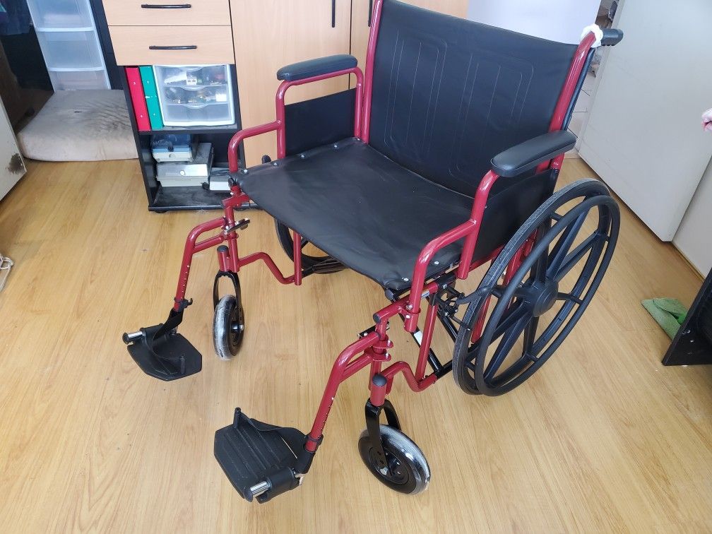 XXL-Wheelchair, 24" wide, red, new