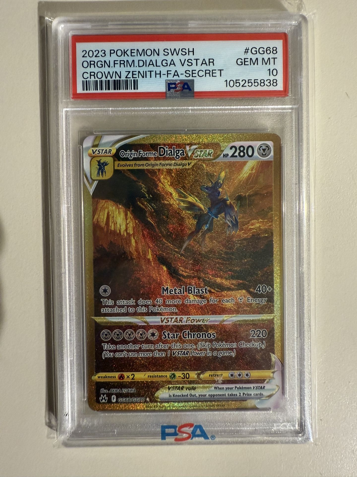 Origin Forme Dialga VSTAR (Secret) PSA 10