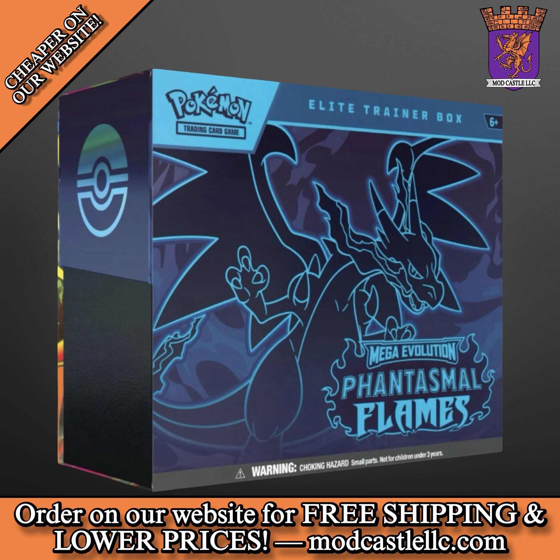 modcastlellc•com — Pokémon - Mega Evolution - Phantasmal Flames Elite Trainer Box