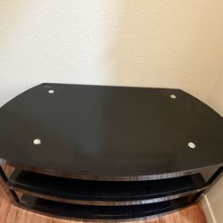 Black glass table 42x50 inches