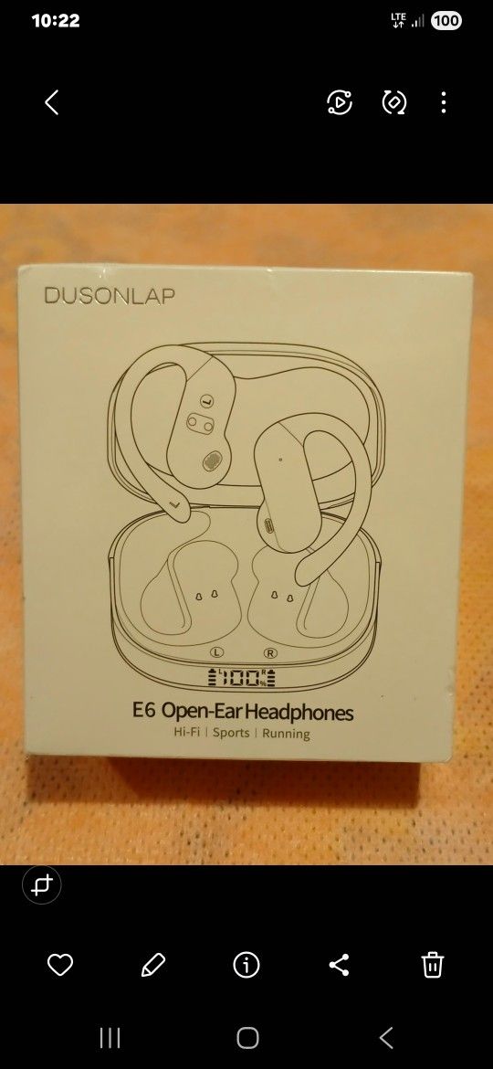 E6  Open -Ear Head Phone , Hifi Sport  Runnig