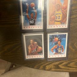 4 1991 Fleer Charles Barkley, Karl Malone, David Robinson, Earvin Johnson