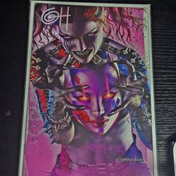 DARK NIGHTS METAL 6 GREG HORN sign Harley Quinn Who Laughs Spiked Mask Batman