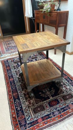 Side table, wood and metal