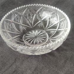 "Star Of David"  Clear Round Dish