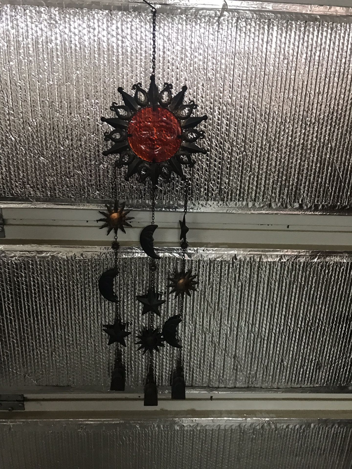 Moon and stars wind chime