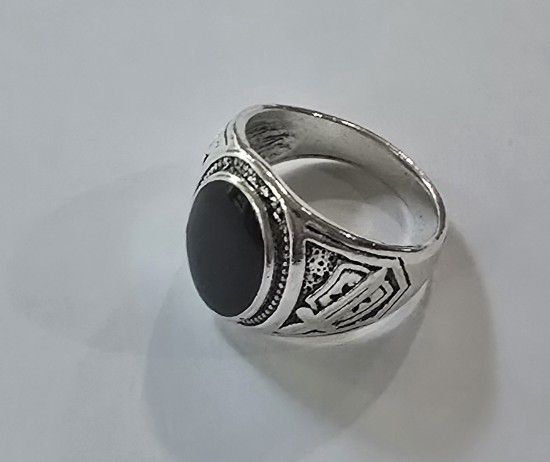 TITANIUM QUALITY FOREVER SILVER BLACK ONYX SHOWSTOPPER NEW SIZE 10 RING