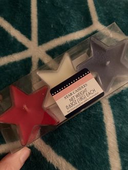 New Star Candles Red White Blue
