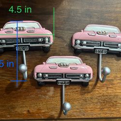 Vintage car design wall hooks