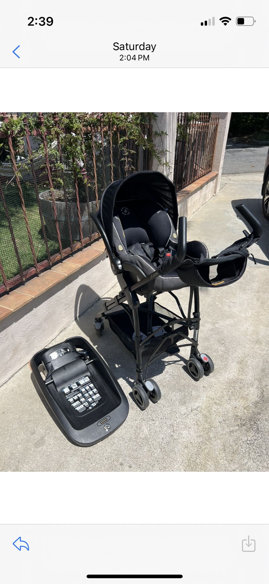 Maxi Cosi Mico Max Plus Infant Car Seat & Car Seat Base & Stroller Base 