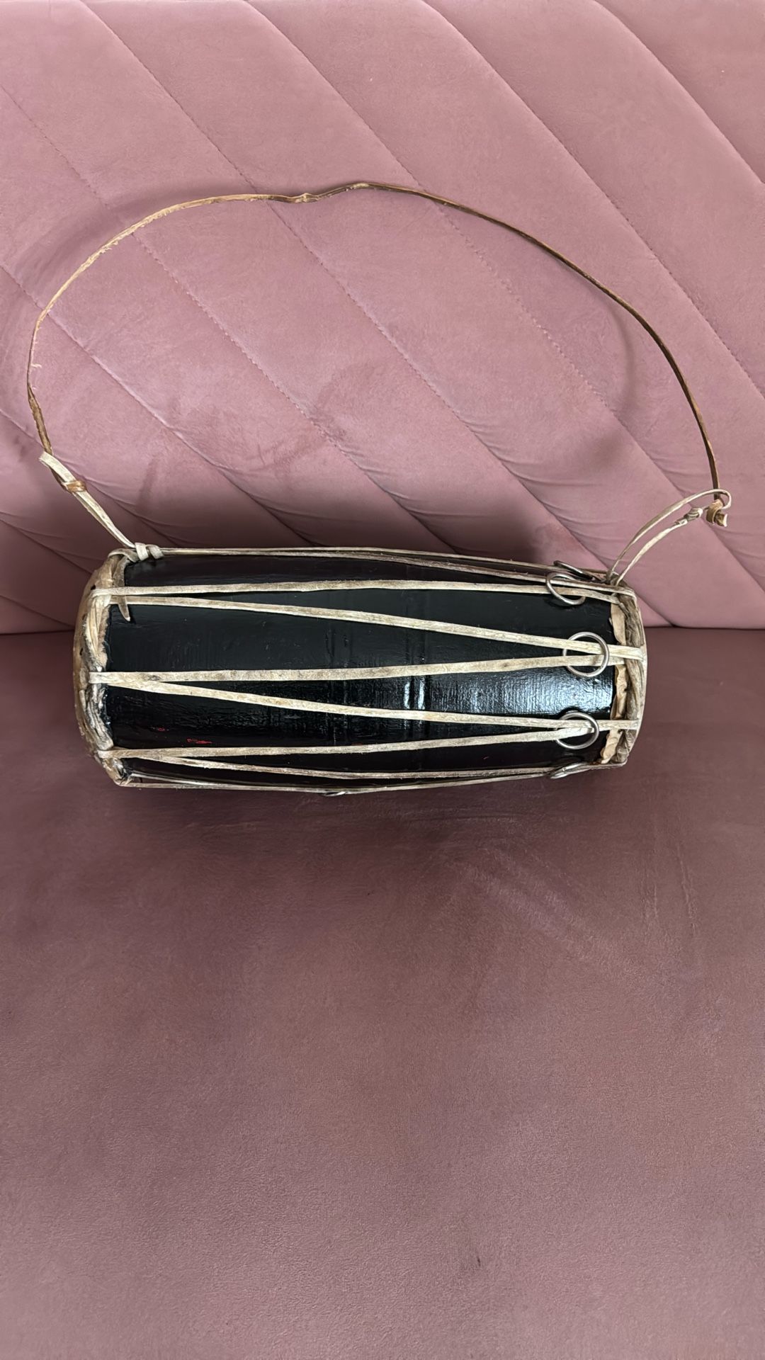 Madal Drum Wooden Nepali Folk Instrument Authentic Design Hand Carved Drum Madal for Fun