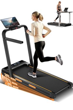 Umay X5F Folding 3-in-1 Portable Treadmill with 16% Incline Max 6.5MPH