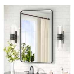 Bathroom Mirror With Hardware 