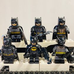 Batman Gotham City Dark Knight 6pc Black Minifigures LEGO Compatible