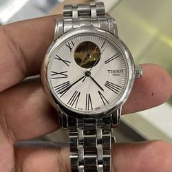 Tissot Lady Heart Steel Silver Dial Automatic Ladies Watch T050 authentic 35mm 