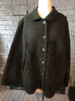 Women's Green SONOMA Jacket Size LARGE