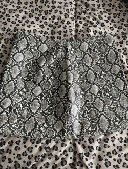 Snake Skin Print Skirt