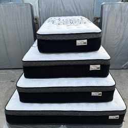 Queen Size Mattress Pillow Top 12” Brand New Mattress All Sizes Available. Same Say Delivery