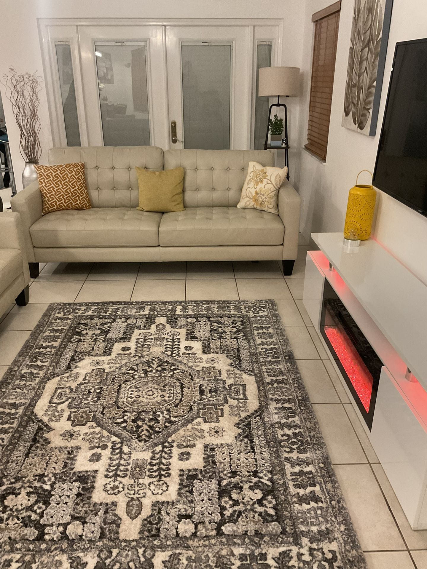 Off White 3-Piece Sofa Set