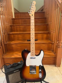 Fender MIM Telecaster (Upgrade/Mint) w/ Kustom Amp