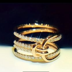 Diamond Gold Ring For Women 