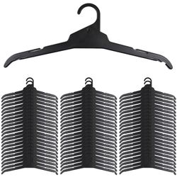 150 pieces of Black Plastic Clothes Hangers Bulk Set (used)
