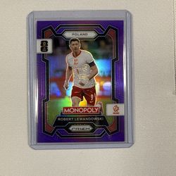 2026 Panini Monopoly Prizm World Cup Robert Lewandowski #84 Purple Prizm 53/99