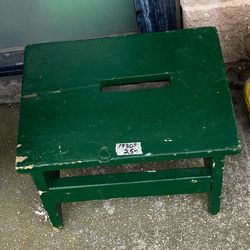Antique Wood Stool Circa 1930s