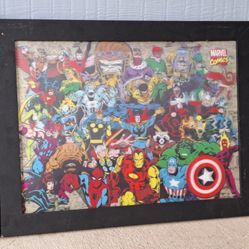 Marvel Comics 3D Wall Art Superheroes Moving Picture Framed Hologram 30" x 22"
