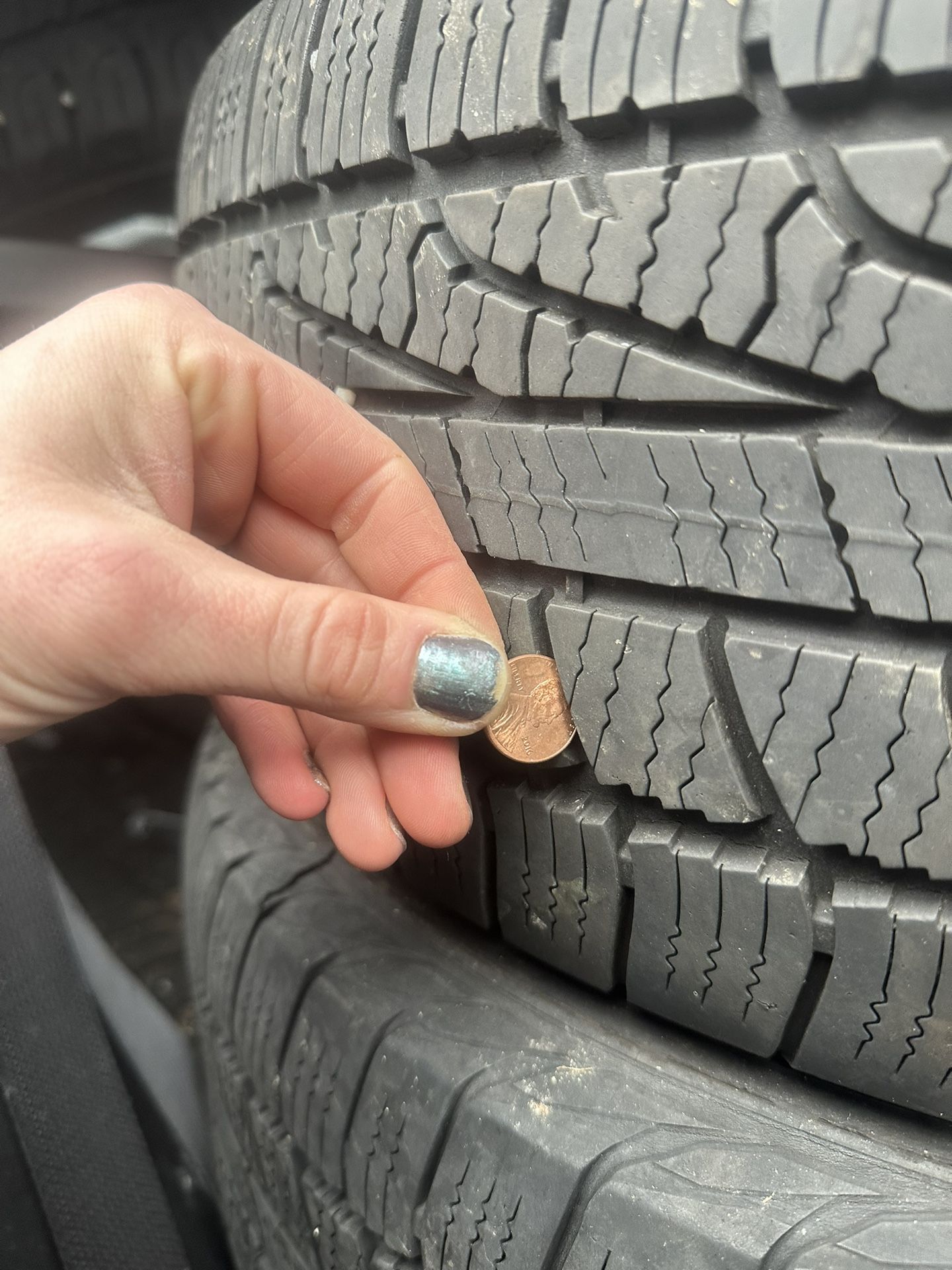 Set Of 3 Tires Size 225R18 Like New For Subaru Crosstrek