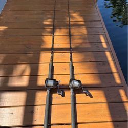 (2) Shimano TLD15 Fishing Reels on 7’ Okuma Cortez Rods