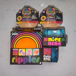 RMS Neon Mystery Dumplings & NeeDoh Nice Berg, Ripples, Fuzz Ball