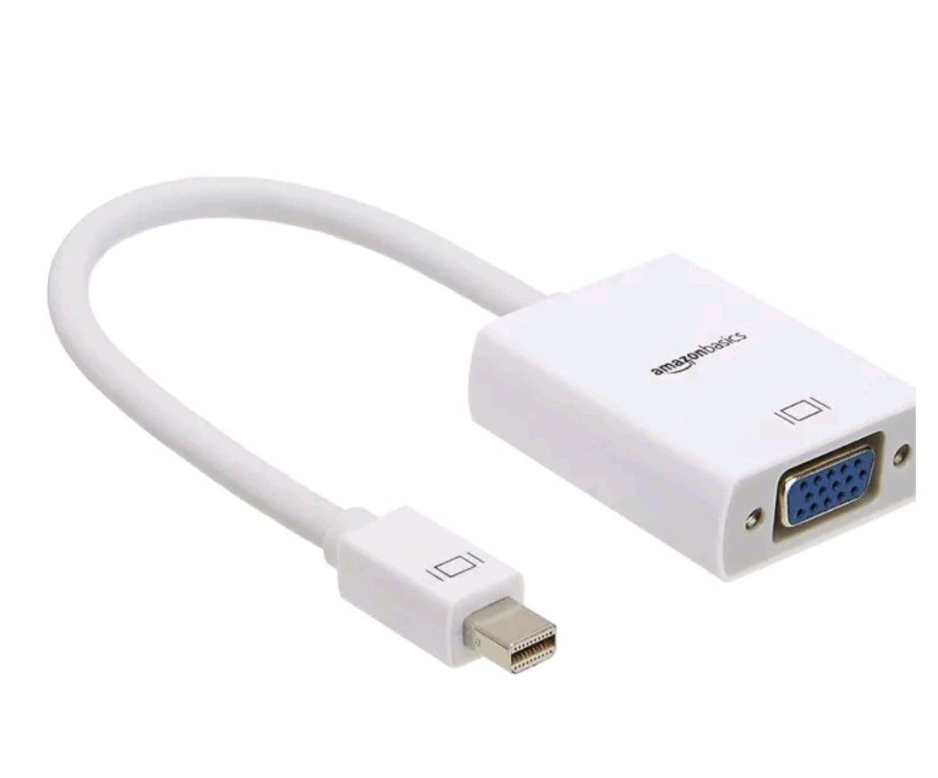 Amazon Basics Mini DisplayPort to VGA Monitor Adapter, White