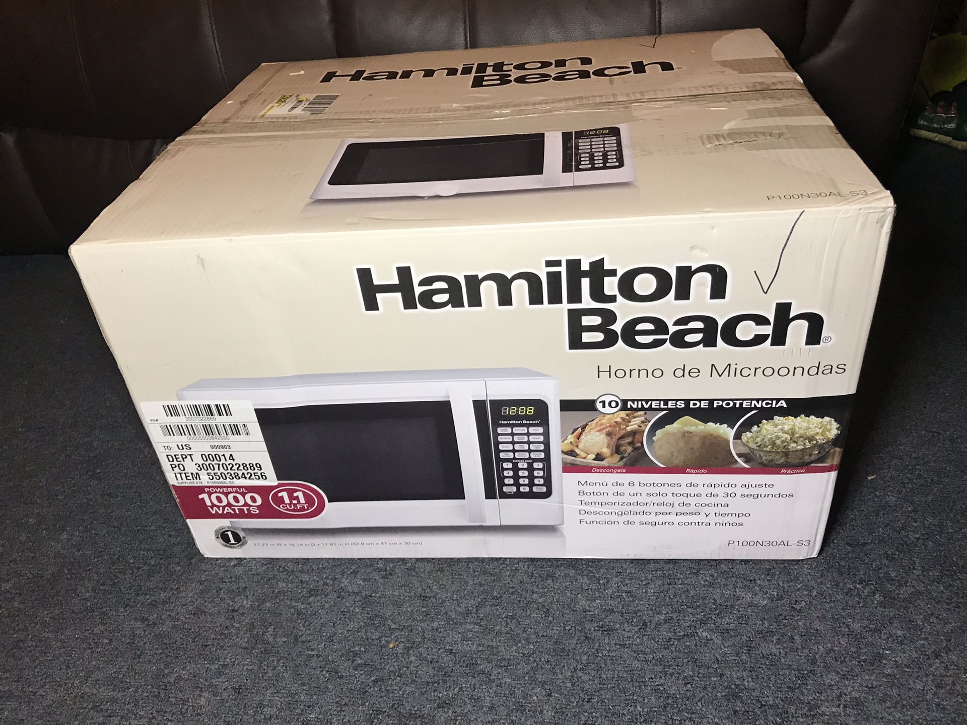 Hamilton Beach 1.1 Cu. ft. Red Microwave – The Market Depot