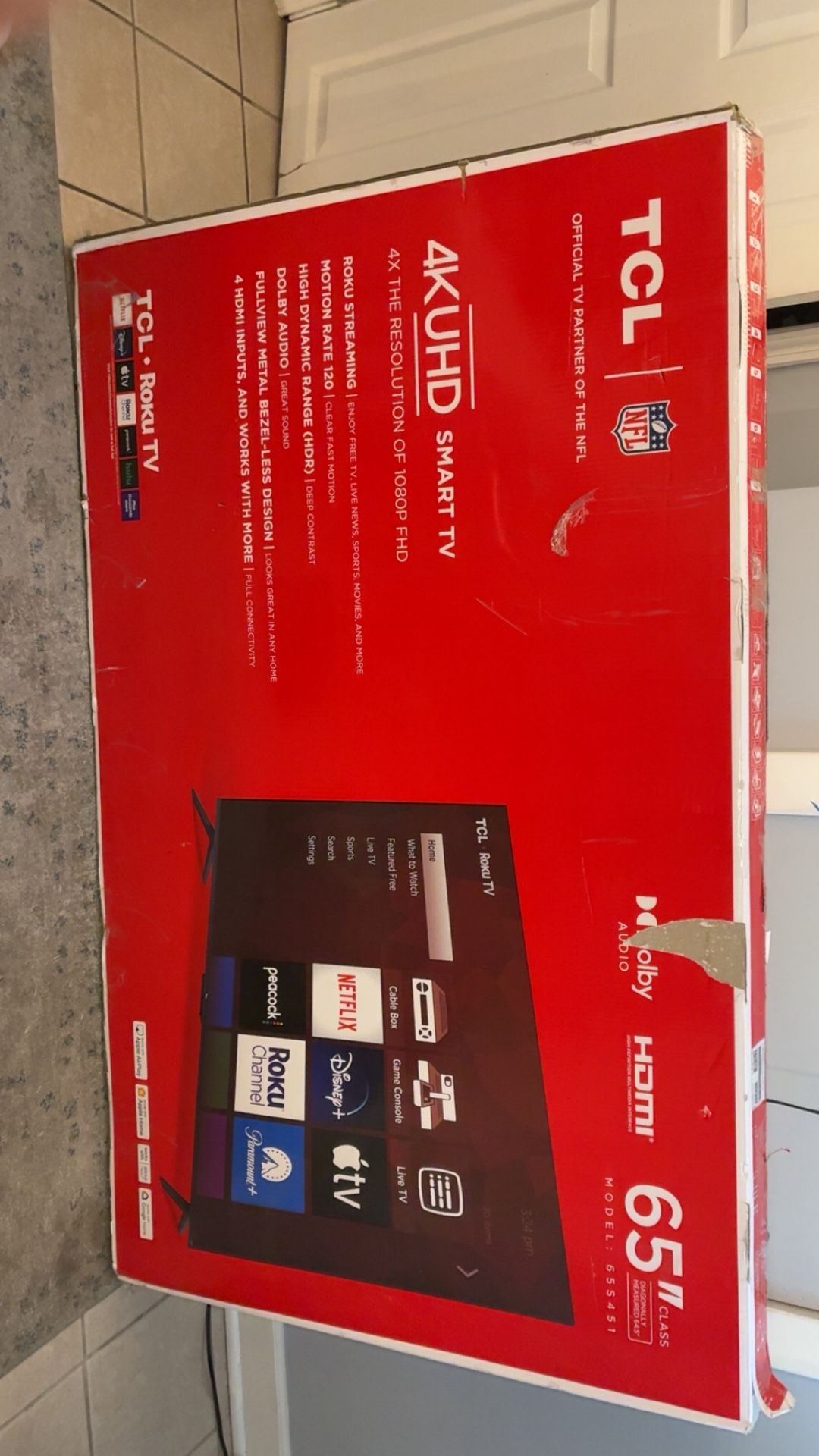 TCL 65in 4k Tv