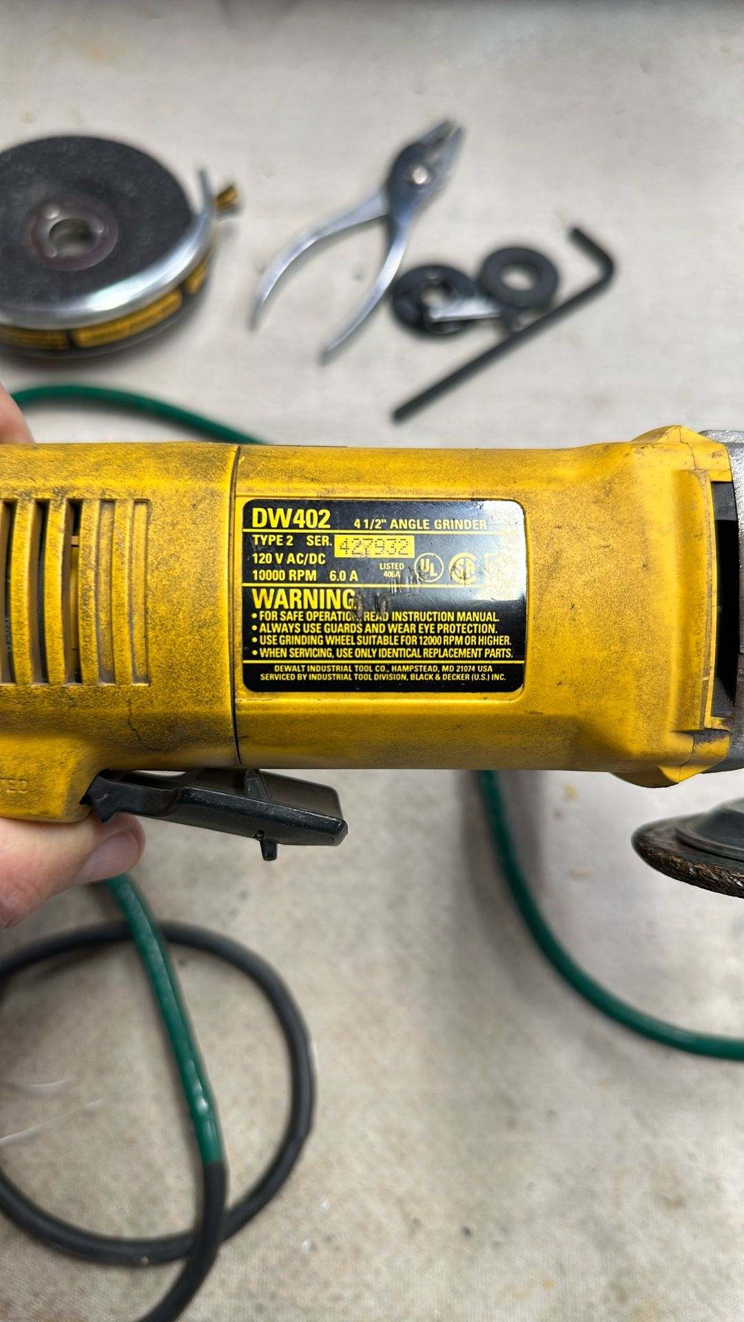 Dewalt 4 1/2” Angle Grinder