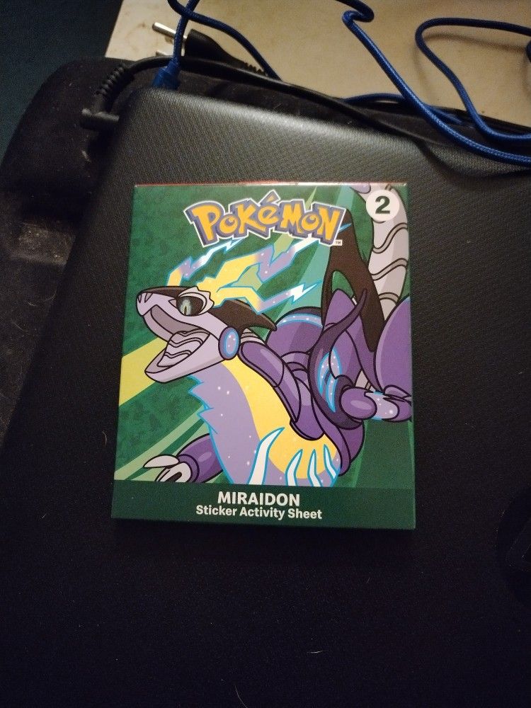 McDonald's Pokemon Happy Meal Cards Miraidon Sticker Activity Sheet #2 Set 1