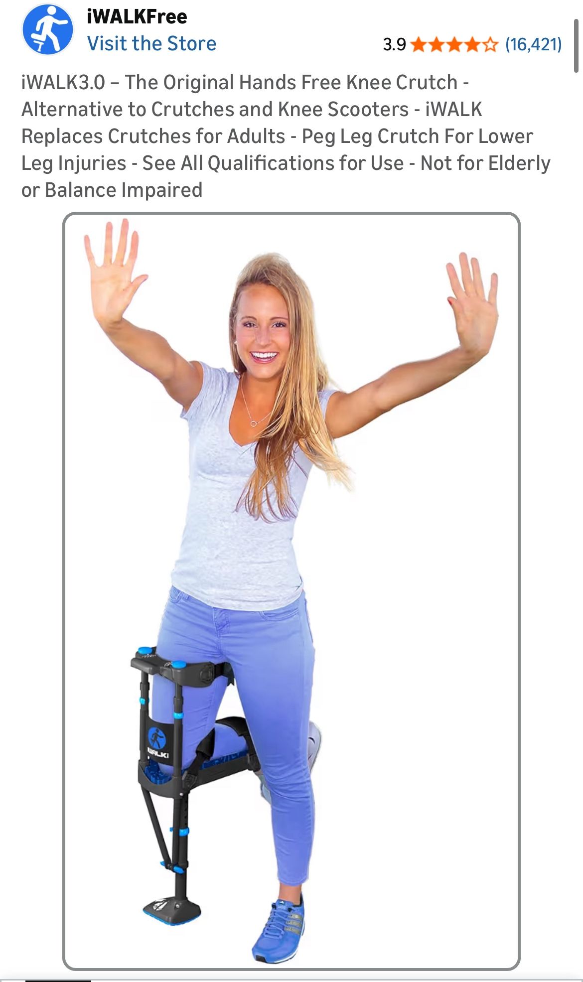 Iwalk Hands Free Crutch