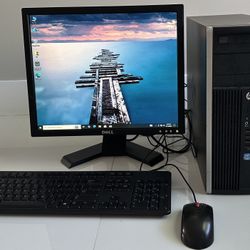 HP. COMPUTER SET COMPLETE. i3, 1tb, 8 Gig Ram, Windows 10