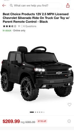 Kids single seat Chevy  truck